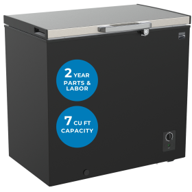 Kenmore  7 cu ft Locking Chest Freezer/ Garage Ready/ Black & SS Lid /Man. Defrost