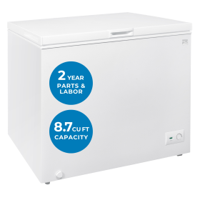 Kenmore  8.7 cu ft Chest Freezer/ Garage Ready/ White/Man. Defrost