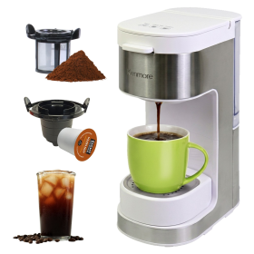 KK Single Serve Coffee Maker w/Travel Mug - White