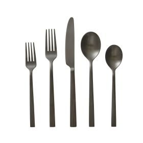20-Piece Black Stainless Steel Flatware Set (Service for 4)