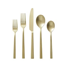 River 20-Piece Gold Stainless Steel Flatware Set with Handles (Service for 4)