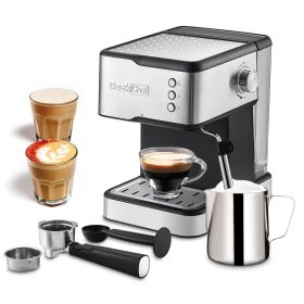 20 Bar Espresso Maker; 950W Detachable frothing nozzle; 1.5L detachable transparent water tank Coffee Maker For Espresso; Cappuccino; Latte; Mach