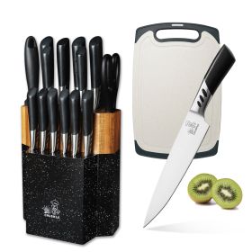 CHUSHIJI Knife set 16 Knife holder set Kitchen knife set Stainless steel knife set with blocks - Knife set Sharpening knife holder set Kitchen sc