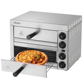 VEVOR Electric Pizza Oven for Countertops, 12-inch, 1700W, with Temp Control & 0-60 Min Timer, Even Baking Technology & Easy Clean Crumb Tray