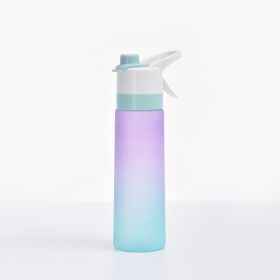 Spray Water Bottle For Girls Outdoor Sport Fitness Water Cup Large Capacity Spray Bottle Drinkware Travel Bottles Kitchen Gadgets (Option: PCPurple)