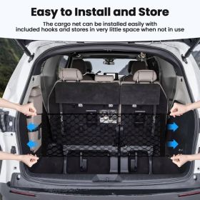 Trunk Cargo Net For Toyota Sienna 2021-2024 2025 Accessories Envelope Style Mesh Trunk Net Organizer And Storage Stretchable Adjustable Elastic N (Option: Multicolor)
