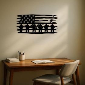 CIFbuy Vintage American Flag Wall Art Metal Stars Stripes Indoor Outdoor Patriotic Wall Hanging(TikTok, Temu Pick-up Service) (Option: Defaulttitle)