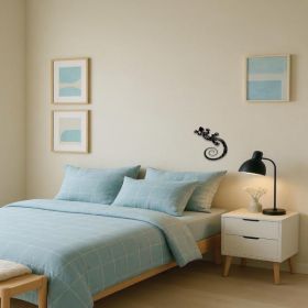 CIFbuy Vibrant Geometric Lizard Wall Art Handmade Iron Sculpture Home Office Decor Gift (TikTok, Temu Pick-up Service) (Option: Defaulttitle)