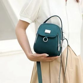 Women Crossbody Bag Nylon Messenger Bags Simple Purse For Work, Multi-pocket Storage Shoulder Handbag (Option: Green)