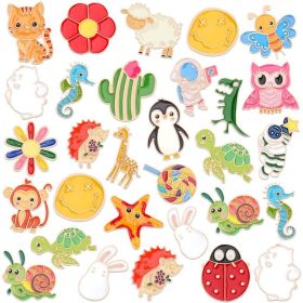 60Pcs Enamel Pins, Cute Funny Enamel Lapel Pins Bulk Set Cartoon Brooch Pins Button Badges For Backpacks Clothes Bags Hats Accessories, 30 Styles (Option: 60pcs)