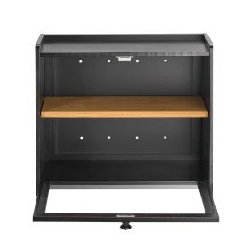 Double Layer Bread Box for Kitchen Counter, Large Capacity Bamboo Bread Storage Container, Farmhouse Wooden Breadbox for Homemade Bread (Number of Layers: Double-deck, Color: Black)